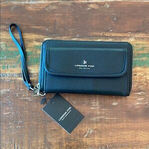 London Fog Black Wristlet Wallet new with tags never used